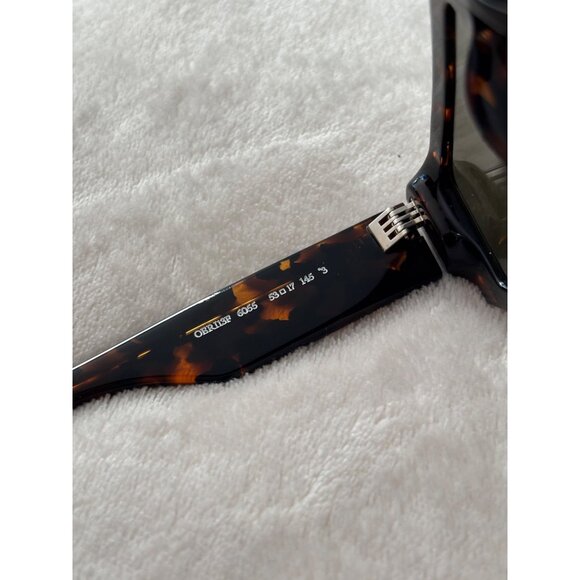 Off-White Tortoise Shell Rectangular Sunglasses main image 7